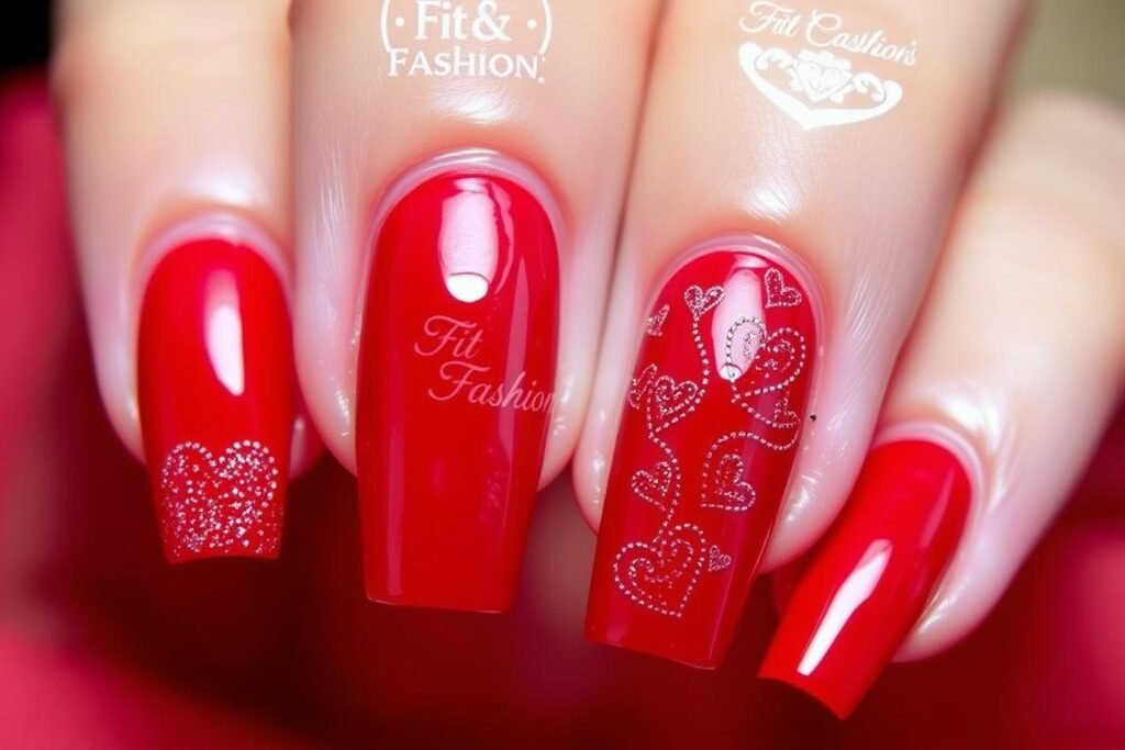 Nail Art Francesa Vermelha para o Dia dos Namorados